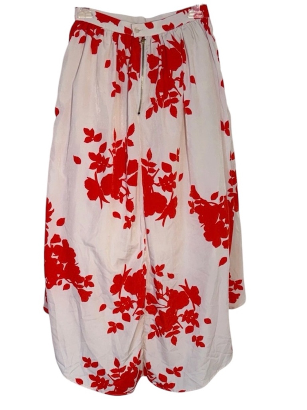 Rules of Etiquette Celebration  Floral Red and White Hi-Lo Women's Skirt Size S